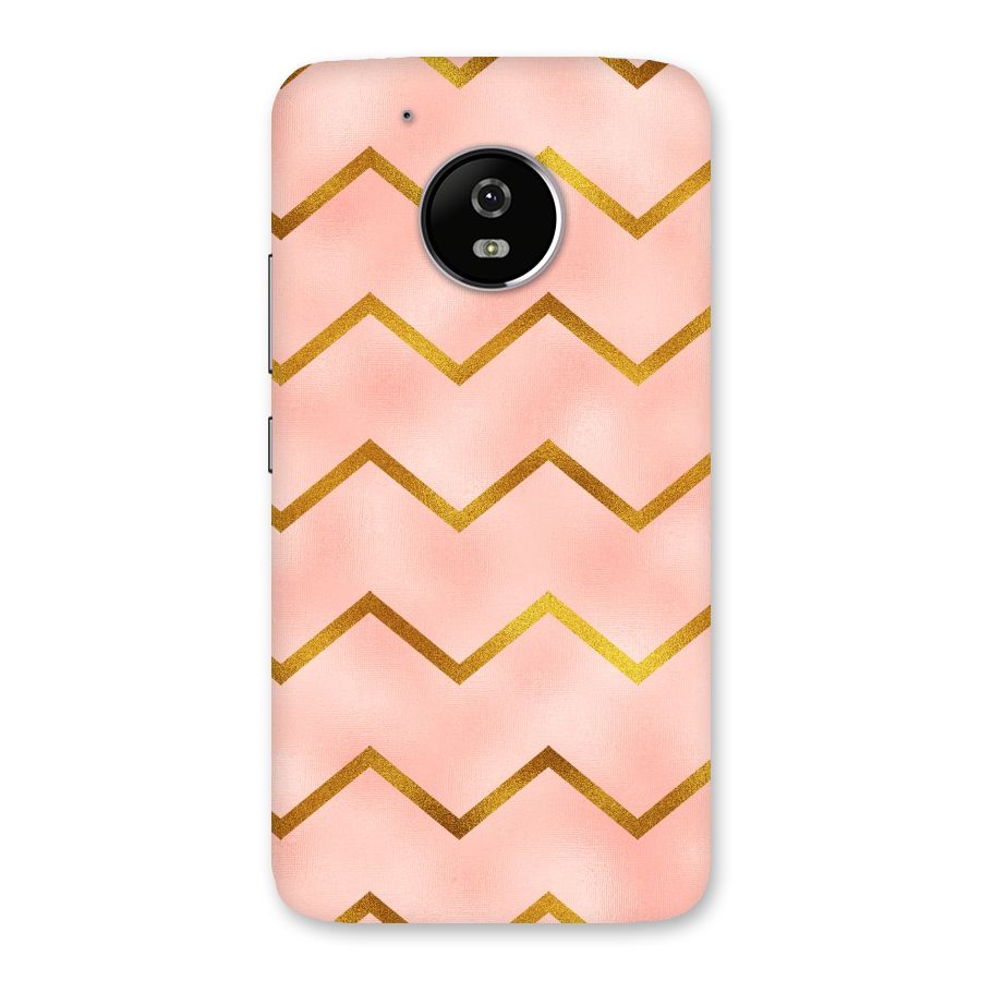 Gold Pink Pattern Back Case for Moto G5