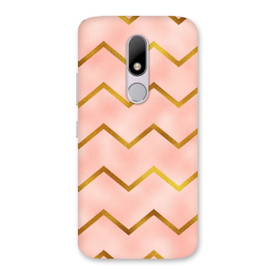 Gold Pink Pattern Back Case for Moto M