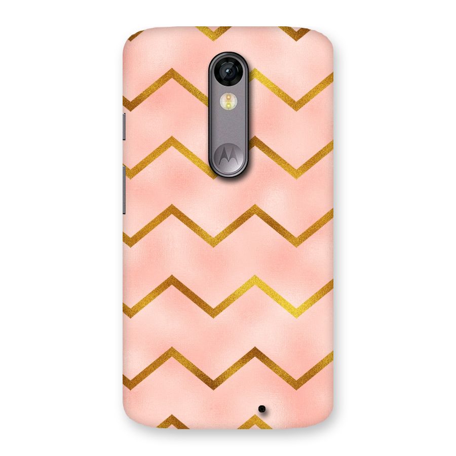 Gold Pink Pattern Back Case for Moto X Force