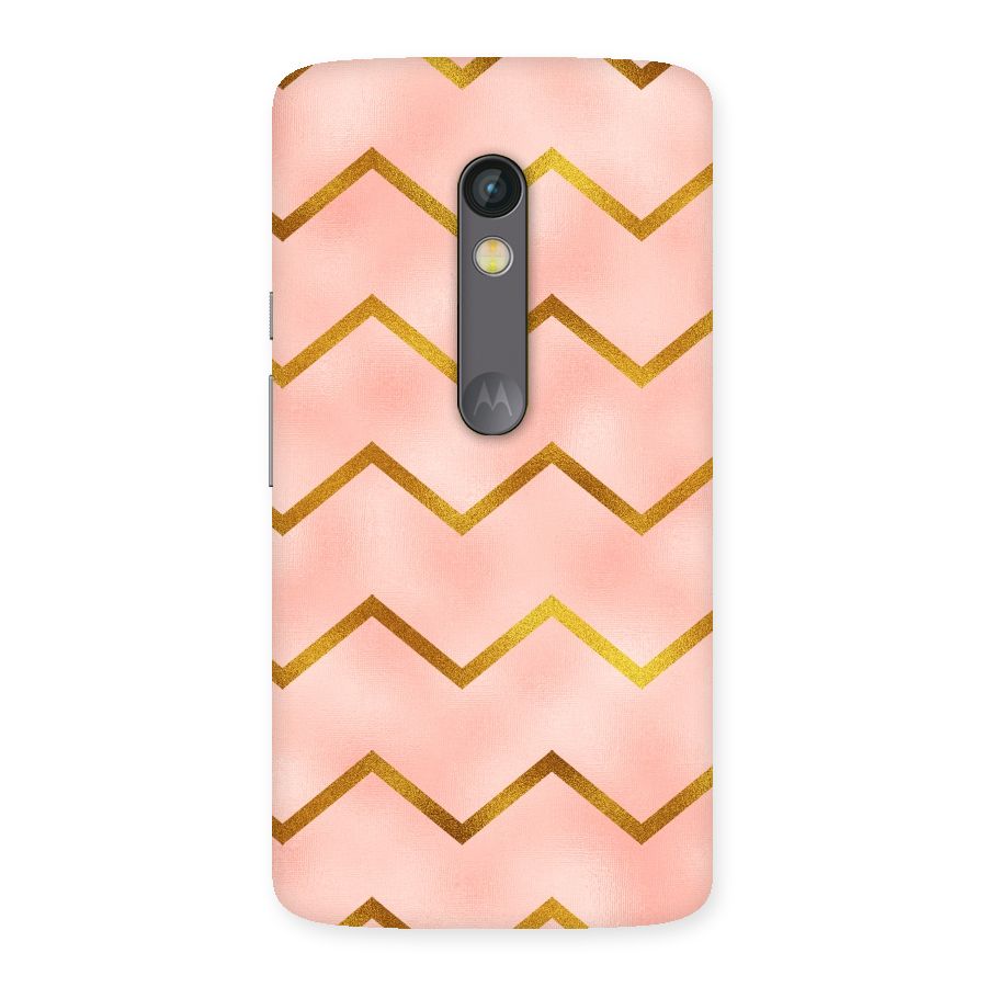 Gold Pink Pattern Back Case for Moto X Play