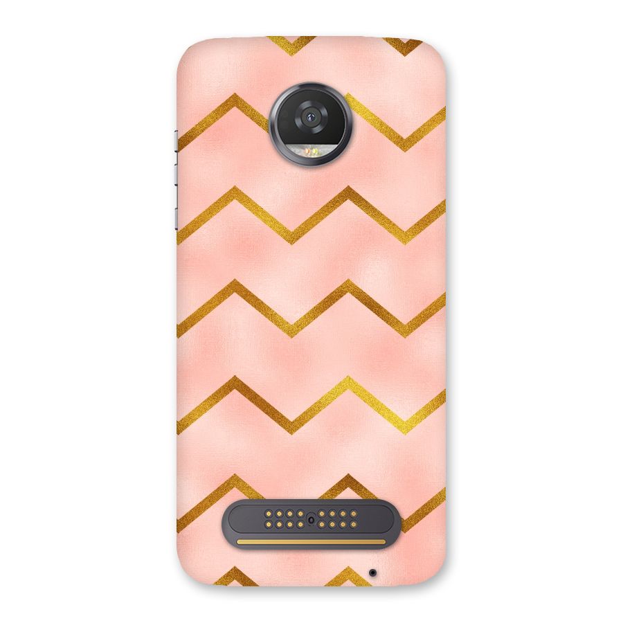Gold Pink Pattern Back Case for Moto Z2 Play