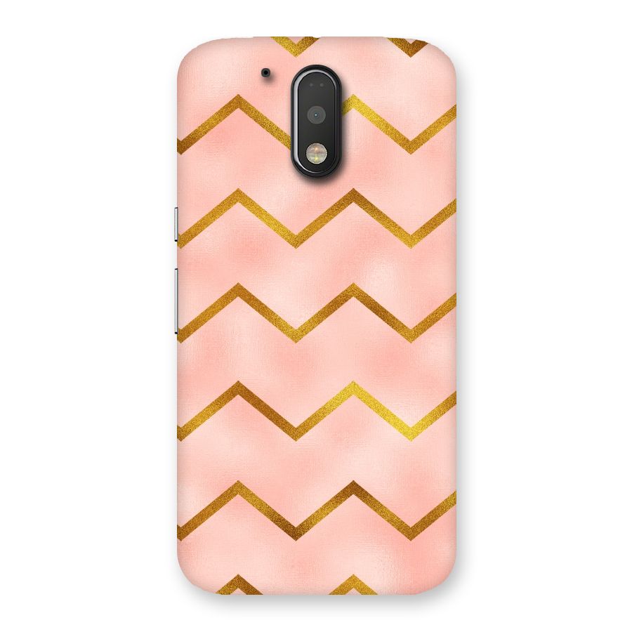 Gold Pink Pattern Back Case for Motorola Moto G4