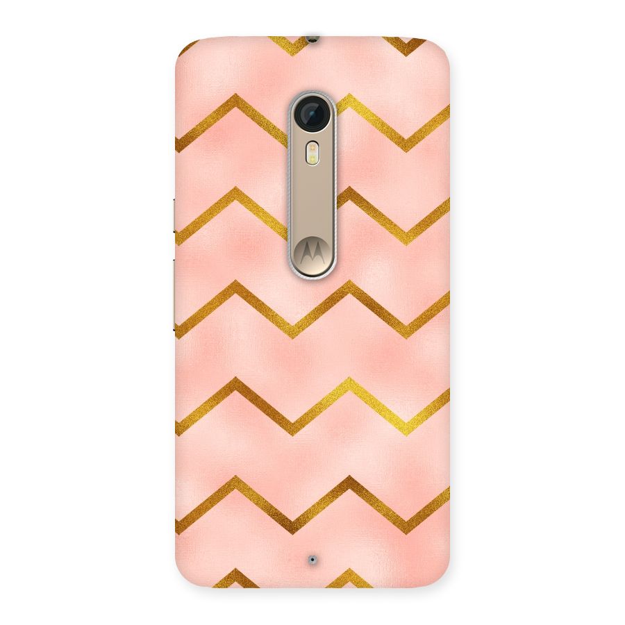 Gold Pink Pattern Back Case for Motorola Moto X Style