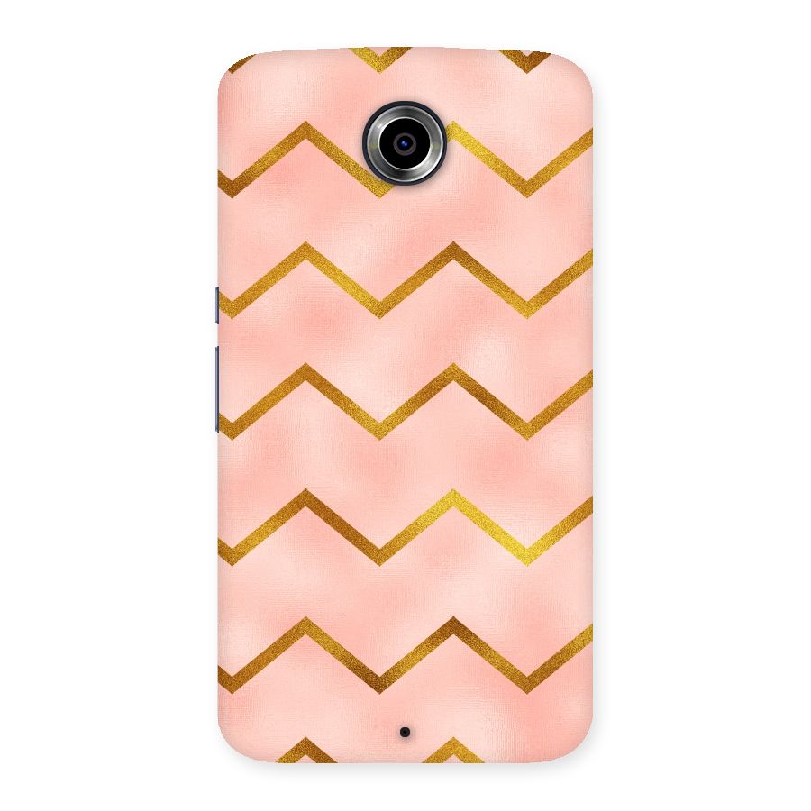 Gold Pink Pattern Back Case for Nexsus 6