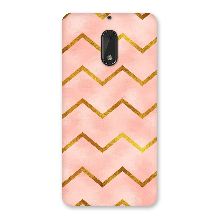 Gold Pink Pattern Back Case for Nokia 6