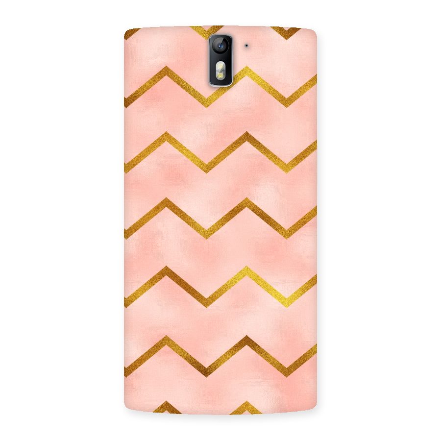 Gold Pink Pattern Back Case for One Plus One
