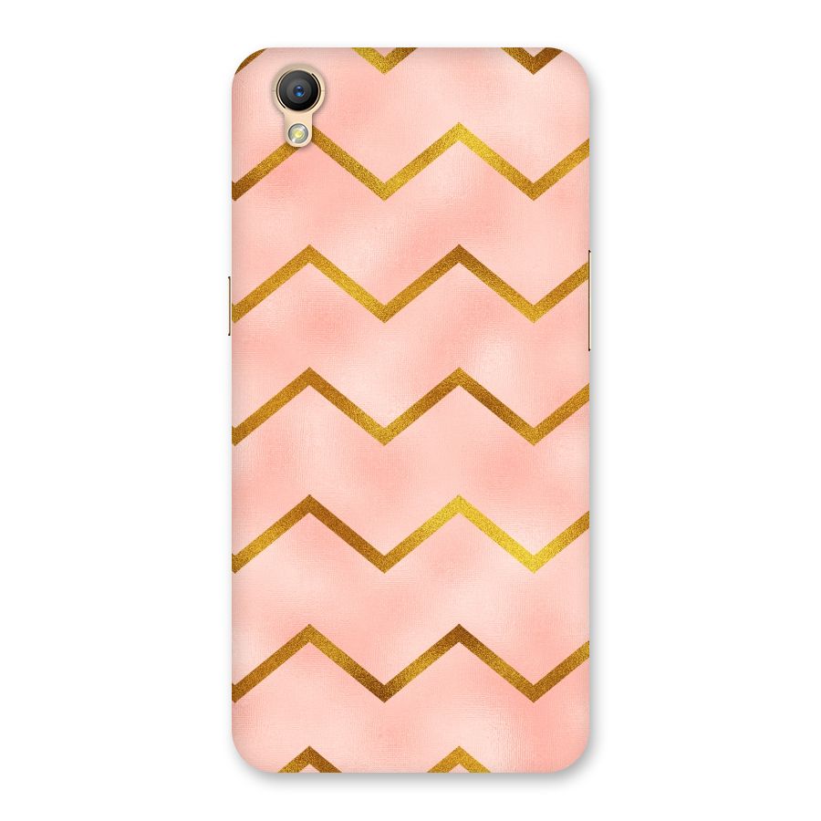 Gold Pink Pattern Back Case for Oppo A37