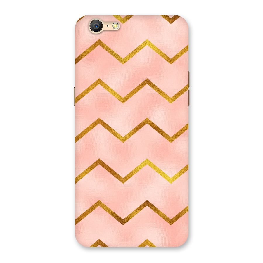 Gold Pink Pattern Back Case for Oppo A57