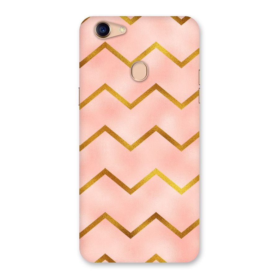 Gold Pink Pattern Back Case for Oppo F5