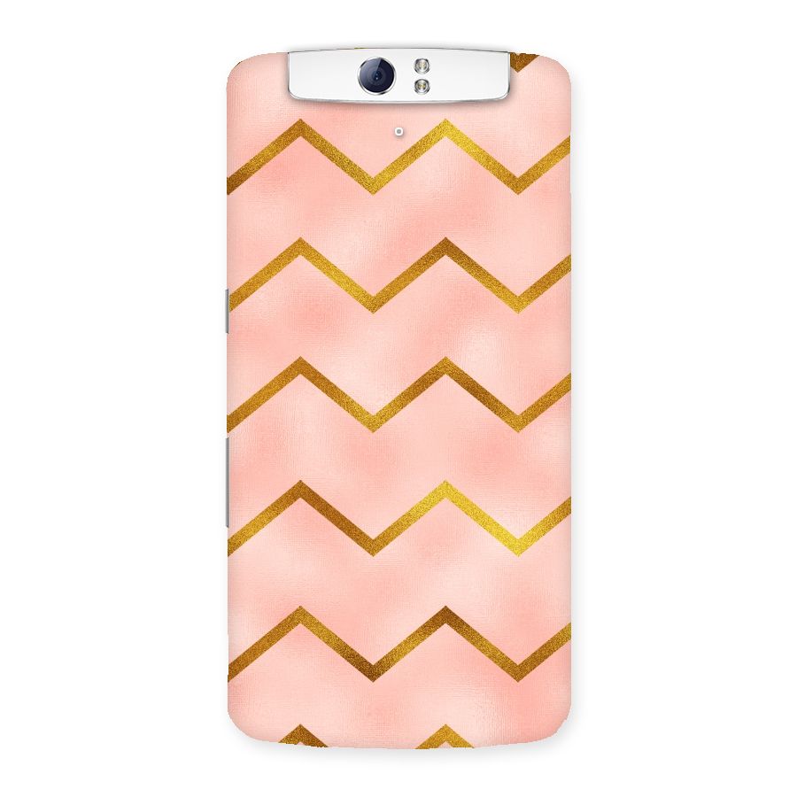 Gold Pink Pattern Back Case for Oppo N1