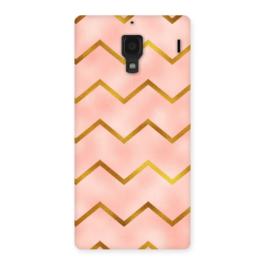 Gold Pink Pattern Back Case for Redmi 1S