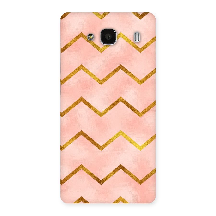 Gold Pink Pattern Back Case for Redmi 2 Prime
