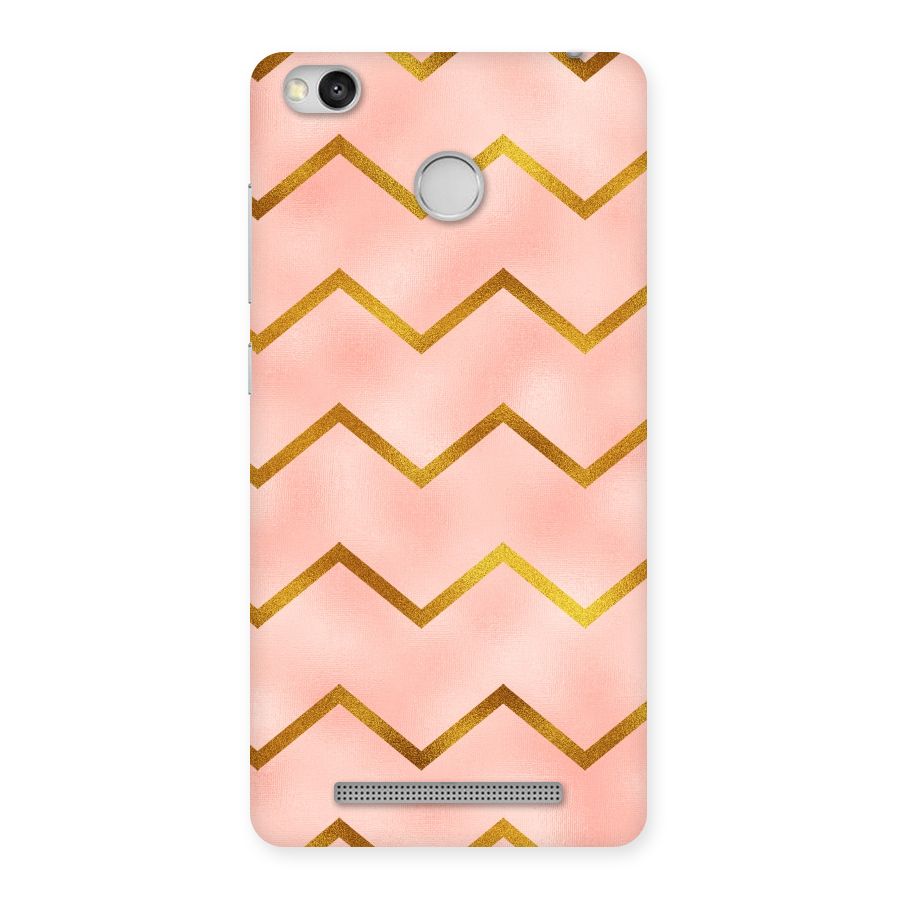 Gold Pink Pattern Back Case for Redmi 3S Prime