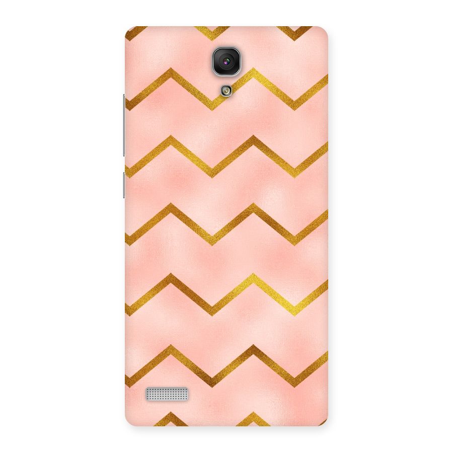 Gold Pink Pattern Back Case for Redmi Note