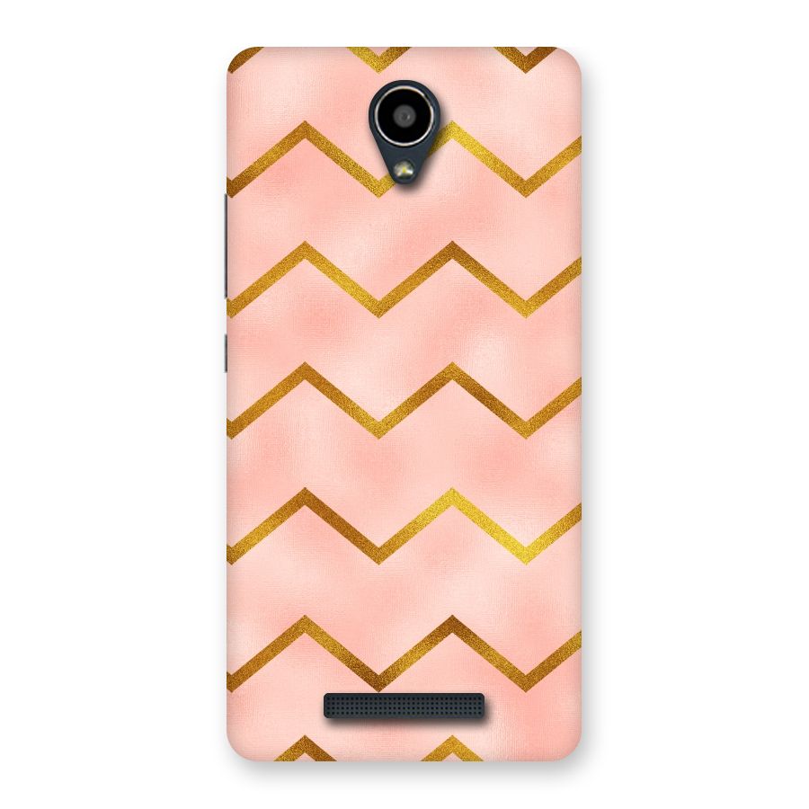 Gold Pink Pattern Back Case for Redmi Note 2