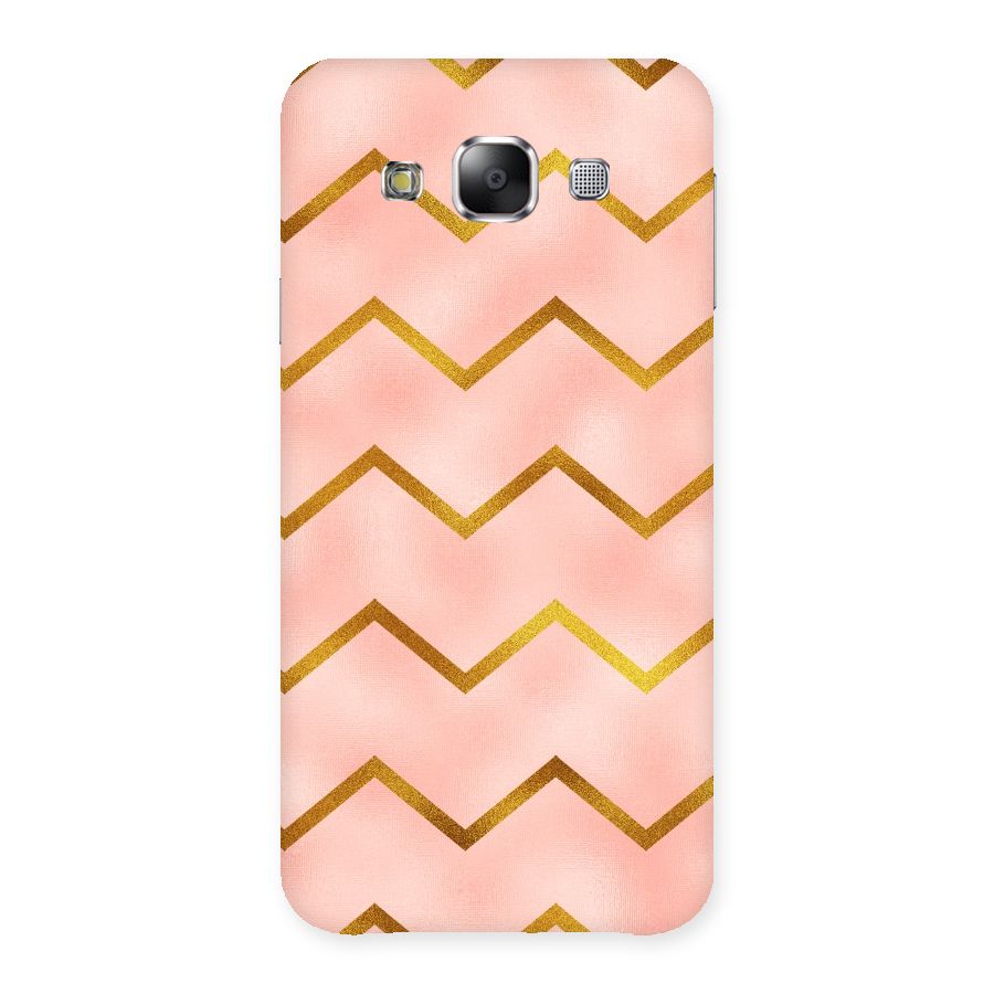 Gold Pink Pattern Back Case for Samsung Galaxy E5