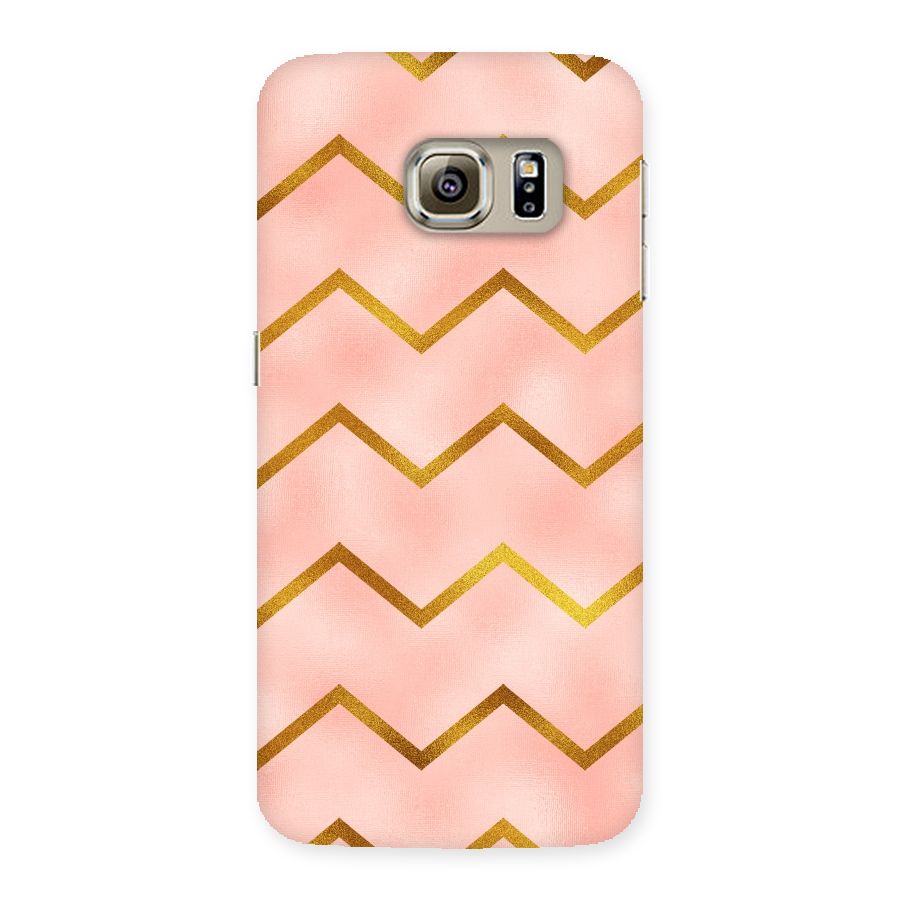 Gold Pink Pattern Back Case for Samsung Galaxy S6 Edge