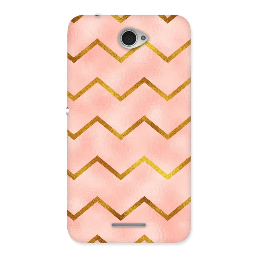 Gold Pink Pattern Back Case for Sony Xperia E4