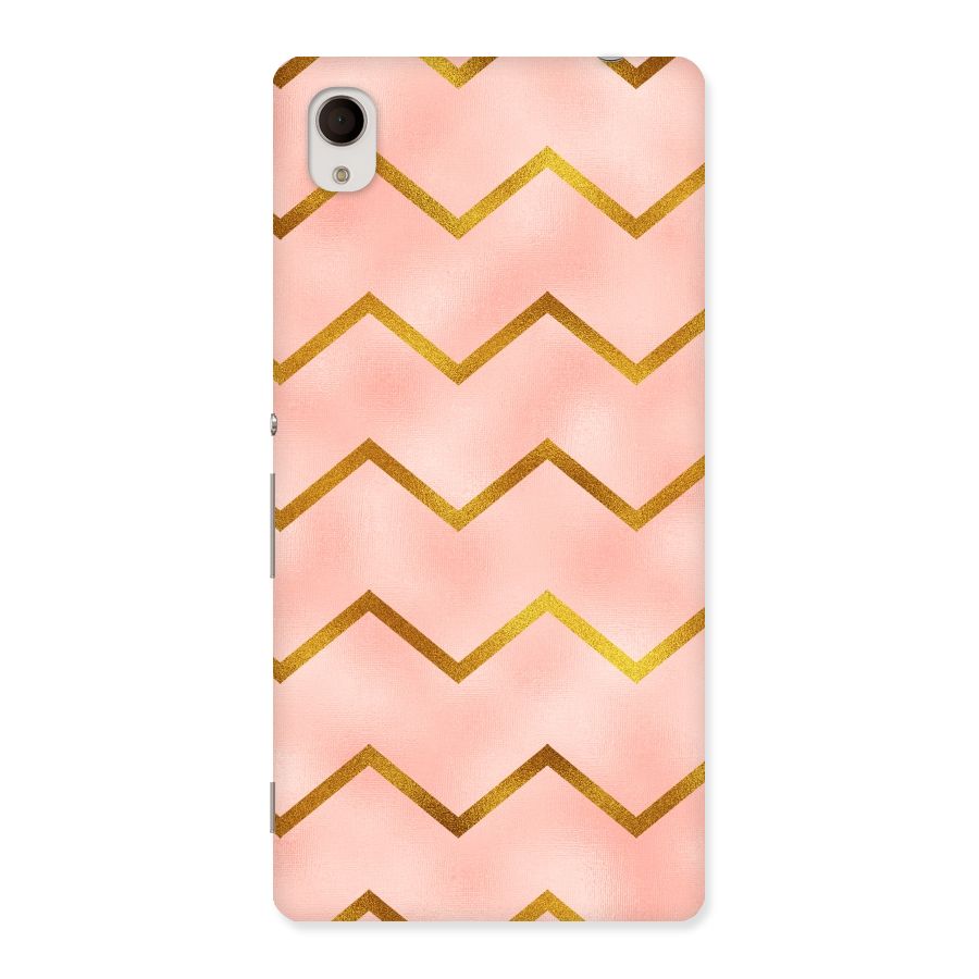 Gold Pink Pattern Back Case for Sony Xperia M4