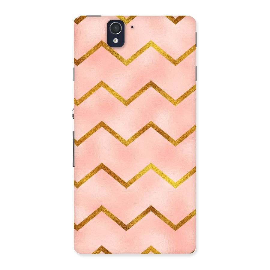 Gold Pink Pattern Back Case for Sony Xperia Z