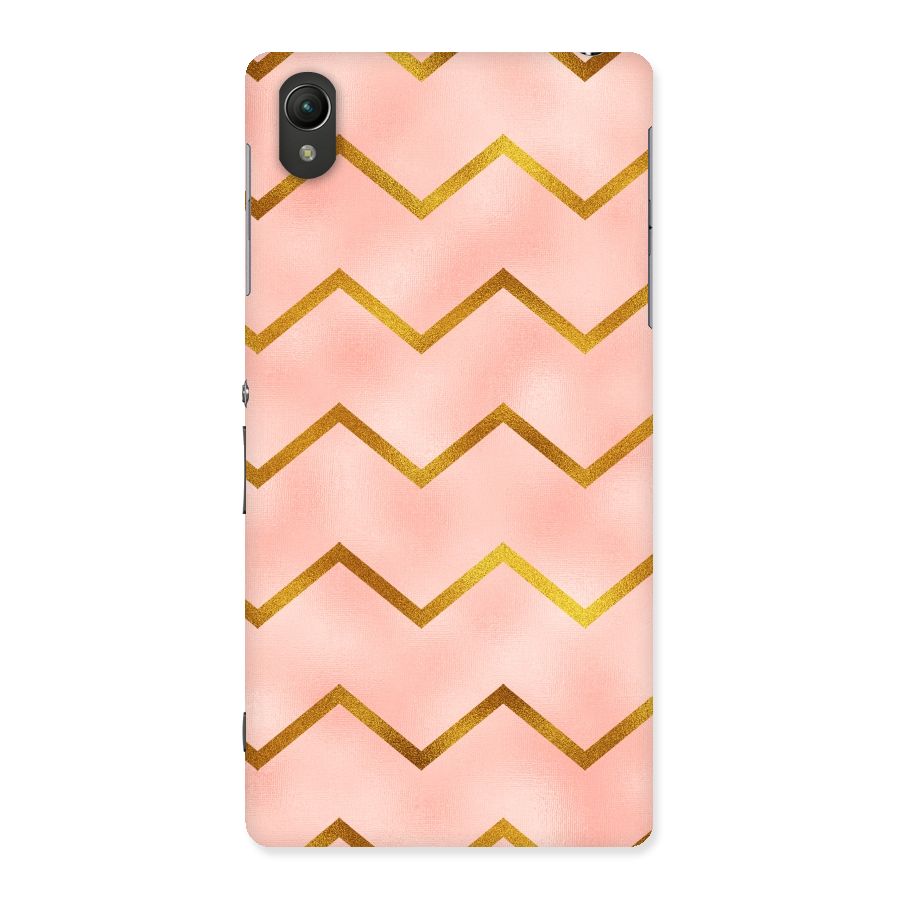 Gold Pink Pattern Back Case for Sony Xperia Z2