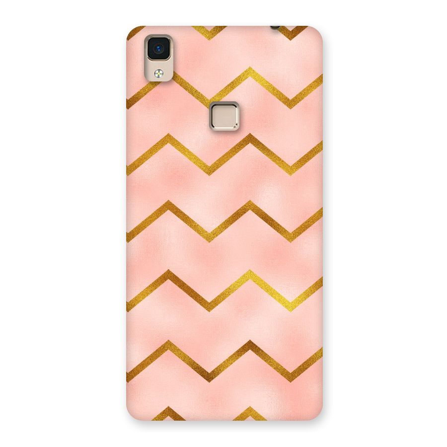 Gold Pink Pattern Back Case for V3 Max