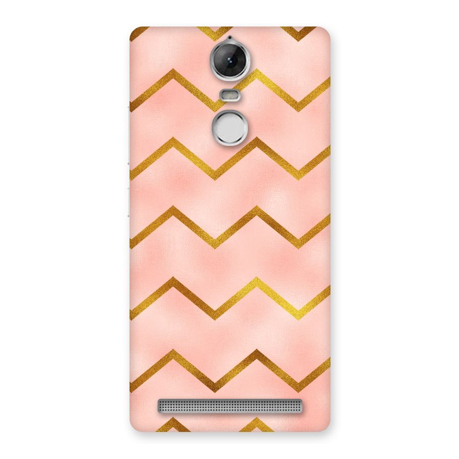 Gold Pink Pattern Back Case for Vibe K5 Note