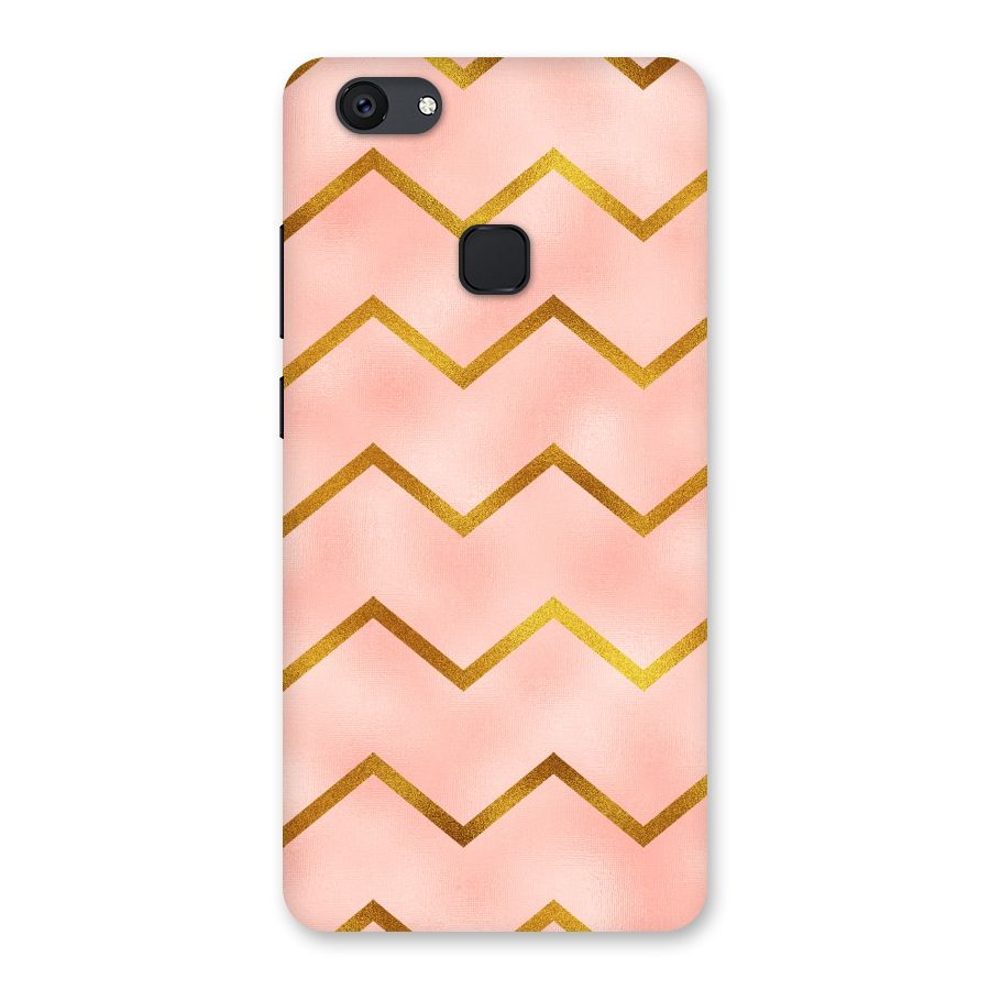 Gold Pink Pattern Back Case for Vivo V7 Plus