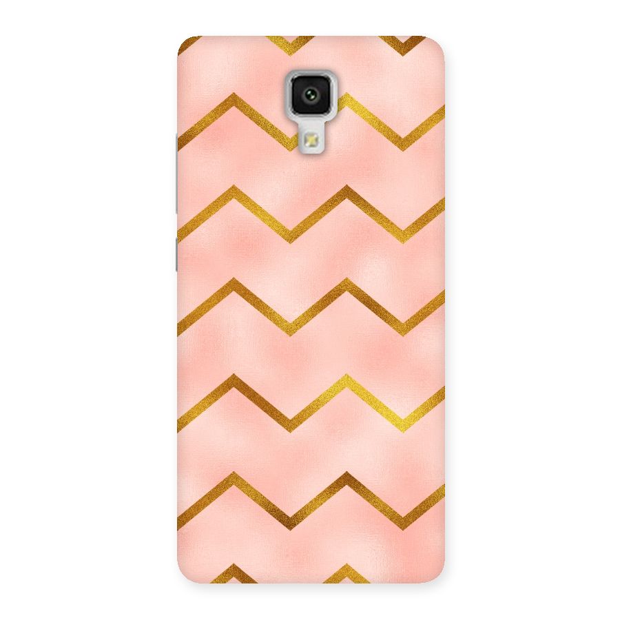 Gold Pink Pattern Back Case for Xiaomi Mi 4