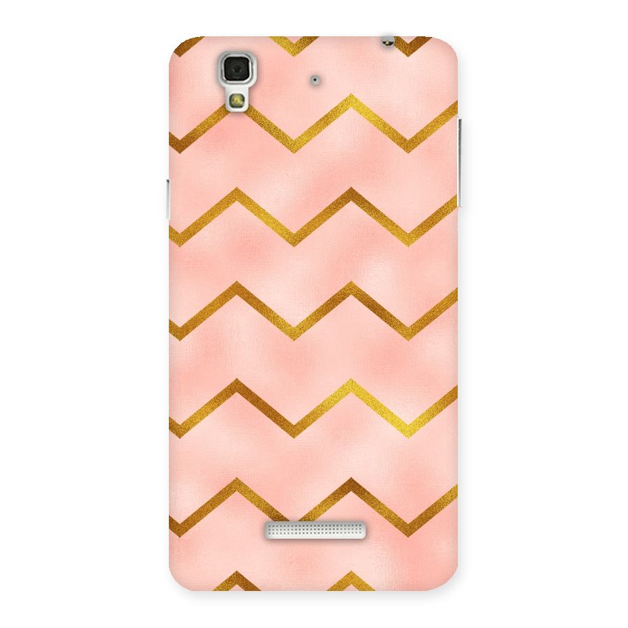 Gold Pink Pattern Back Case for YU Yureka Plus