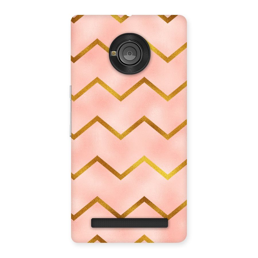 Gold Pink Pattern Back Case for Yu Yunique