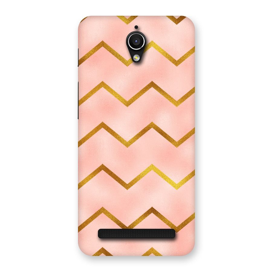 Gold Pink Pattern Back Case for Zenfone Go