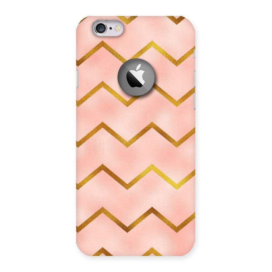 Gold Pink Pattern Back Case for iPhone 6 Logo Cut