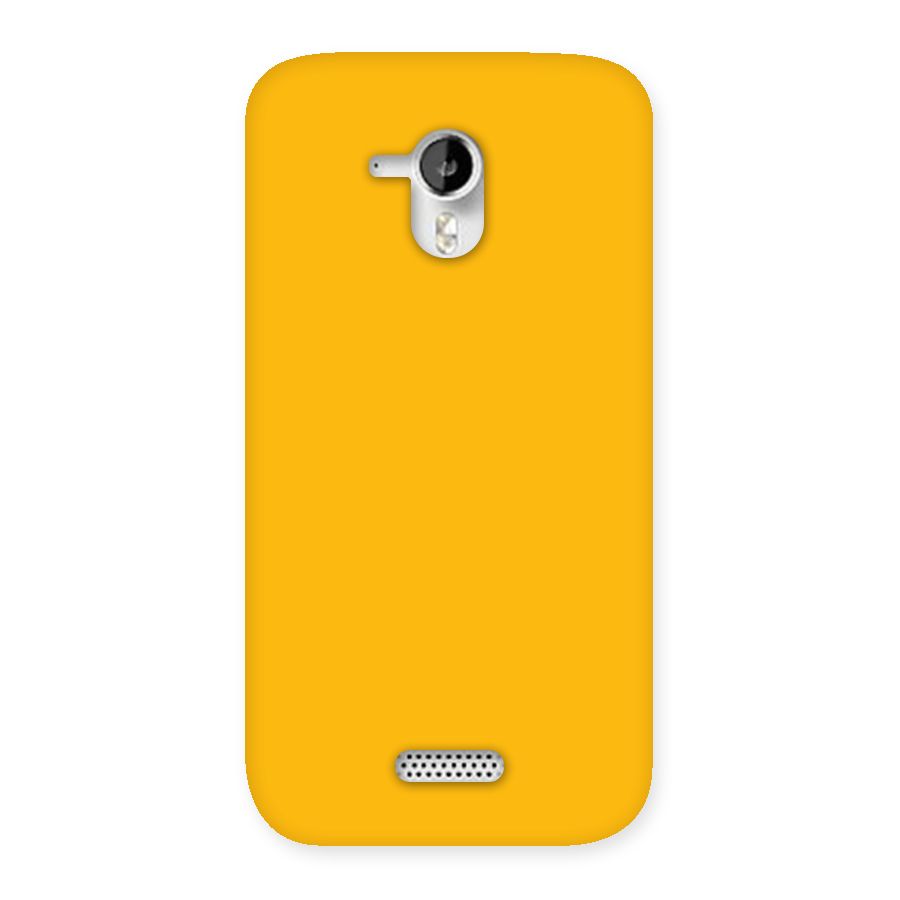 Gold Yellow Back Case for Micromax Canvas HD A116