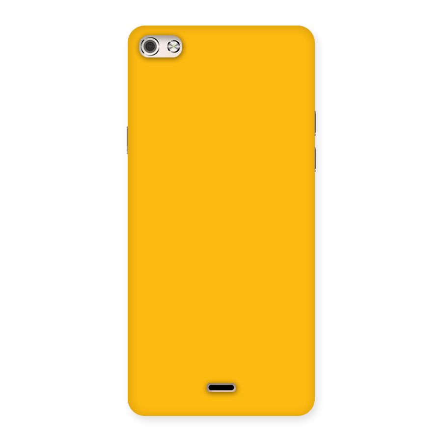 Gold Yellow Back Case for Micromax Canvas Silver 5
