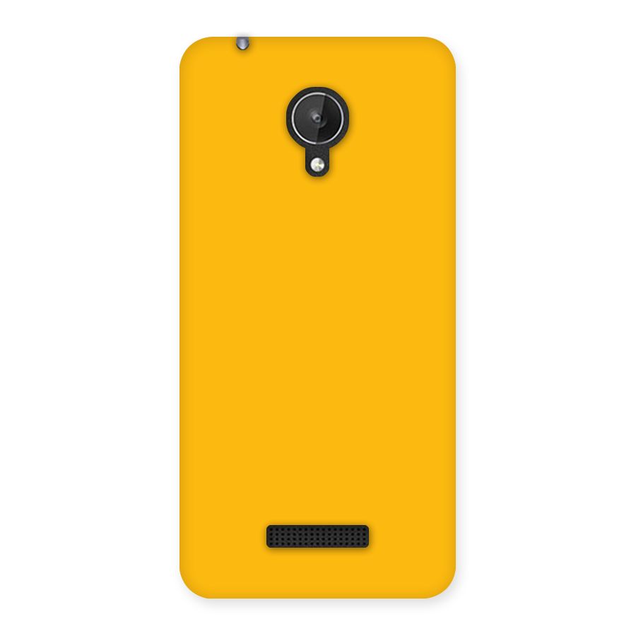Gold Yellow Back Case for Micromax Canvas Spark Q380
