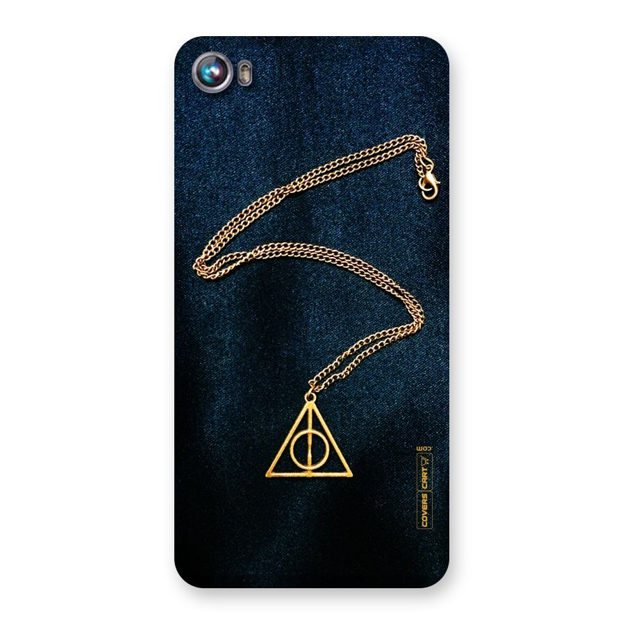Golden Chain Back Case for Micromax Canvas Fire 4 A107