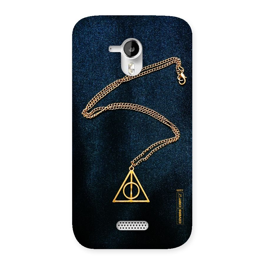 Golden Chain Back Case for Micromax Canvas HD A116
