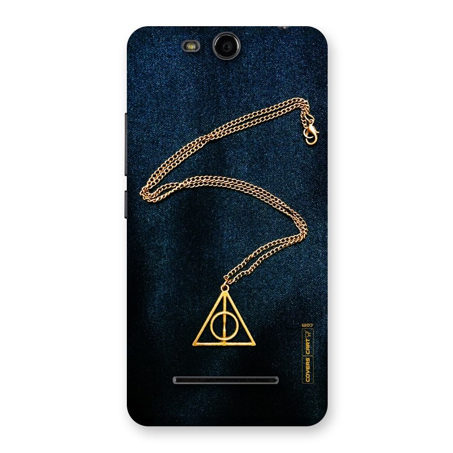 Golden Chain Back Case for Micromax Canvas Juice 3 Q392