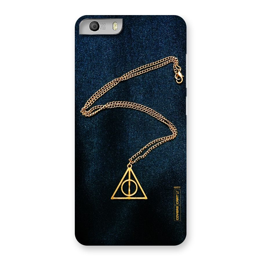 Golden Chain Back Case for Micromax Canvas Knight 2