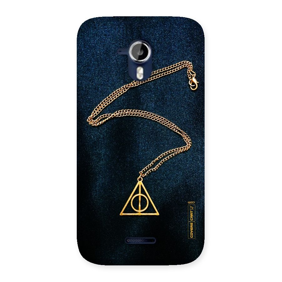 Golden Chain Back Case for Micromax Canvas Magnus A117