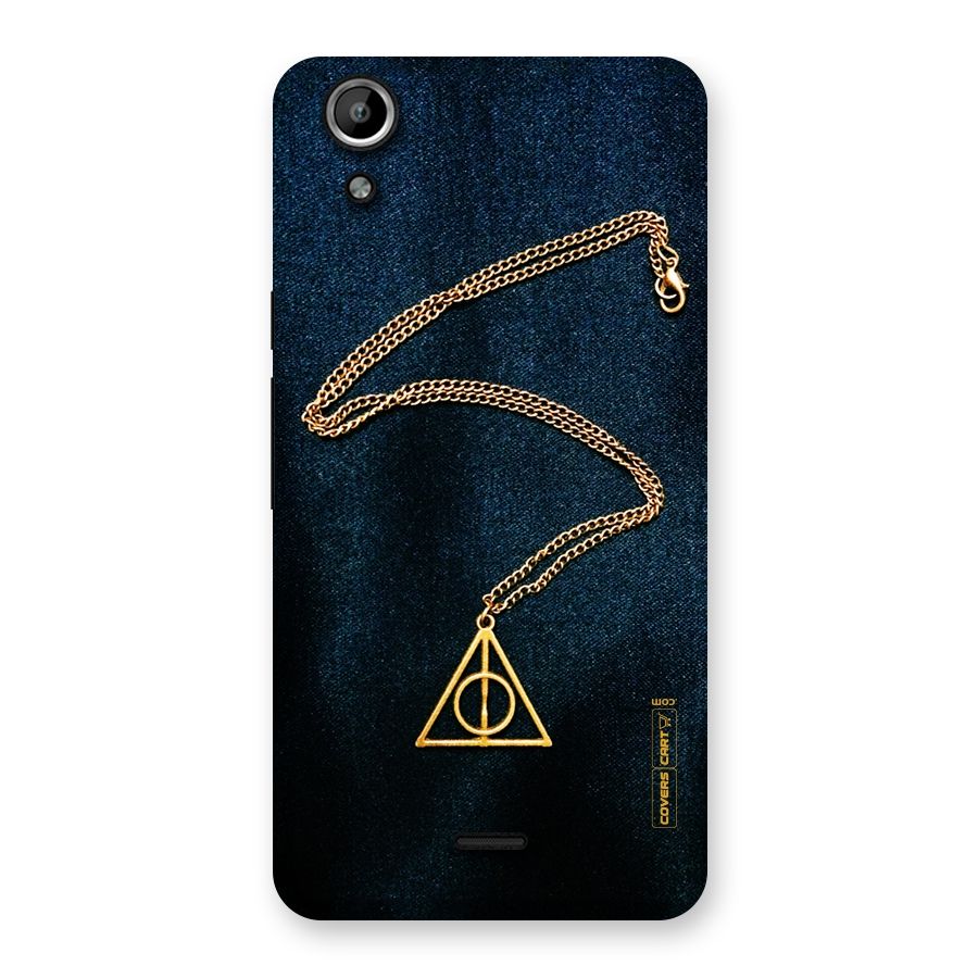 Golden Chain Back Case for Micromax Canvas Selfie Lens Q345