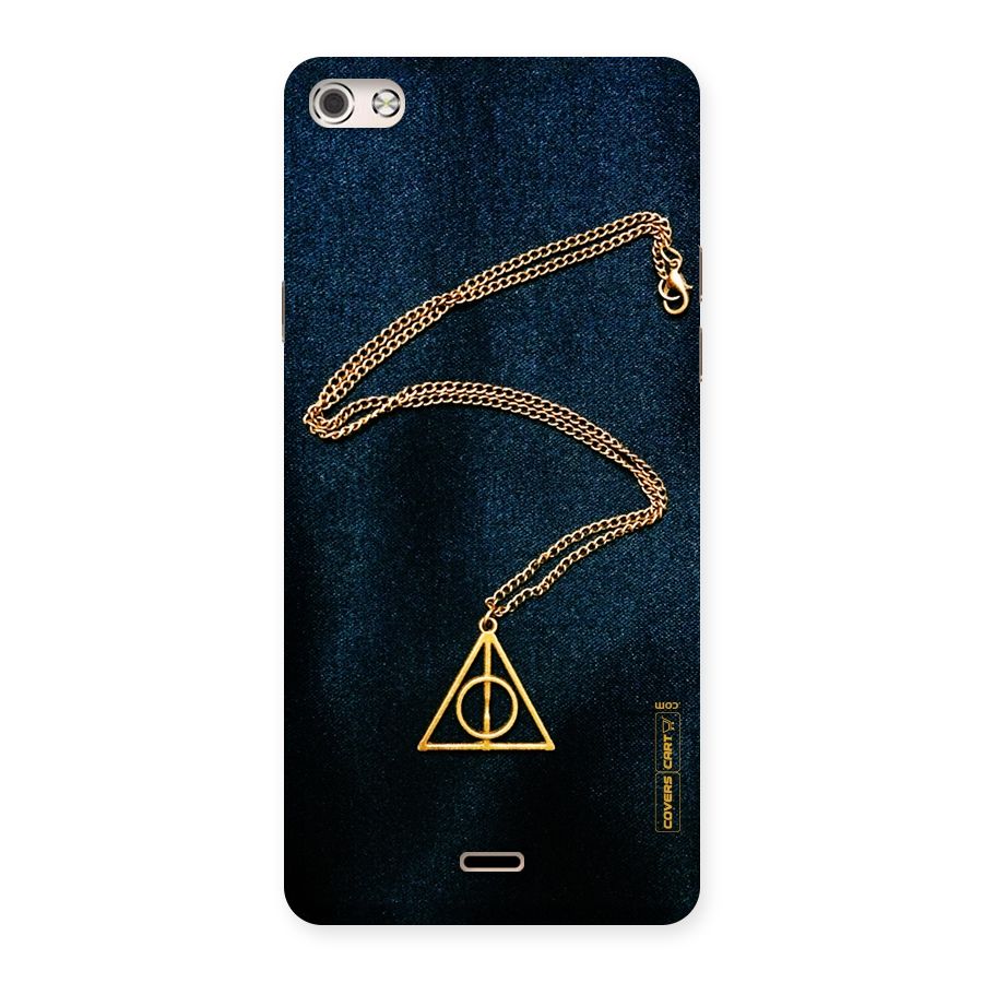 Golden Chain Back Case for Micromax Canvas Silver 5