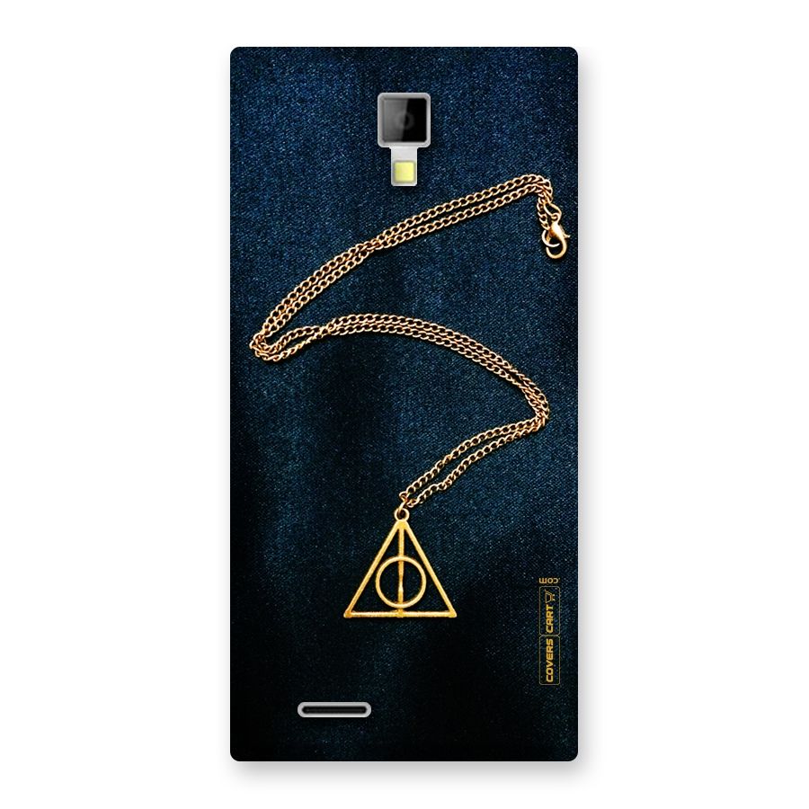 Golden Chain Back Case for Micromax Canvas Xpress A99