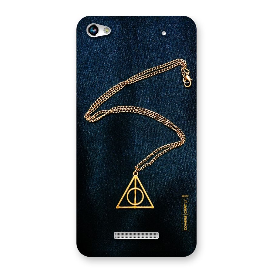 Golden Chain Back Case for Micromax Hue 2