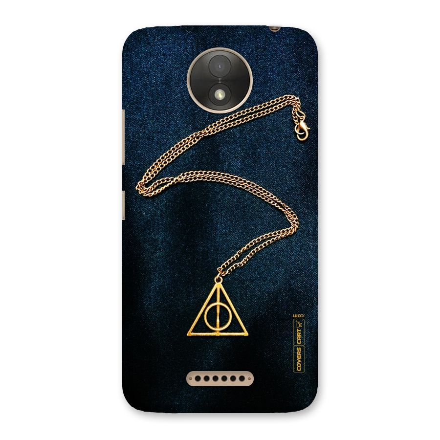 Golden Chain Back Case for Moto C Plus