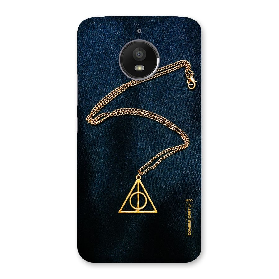 Golden Chain Back Case for Moto E4 Plus