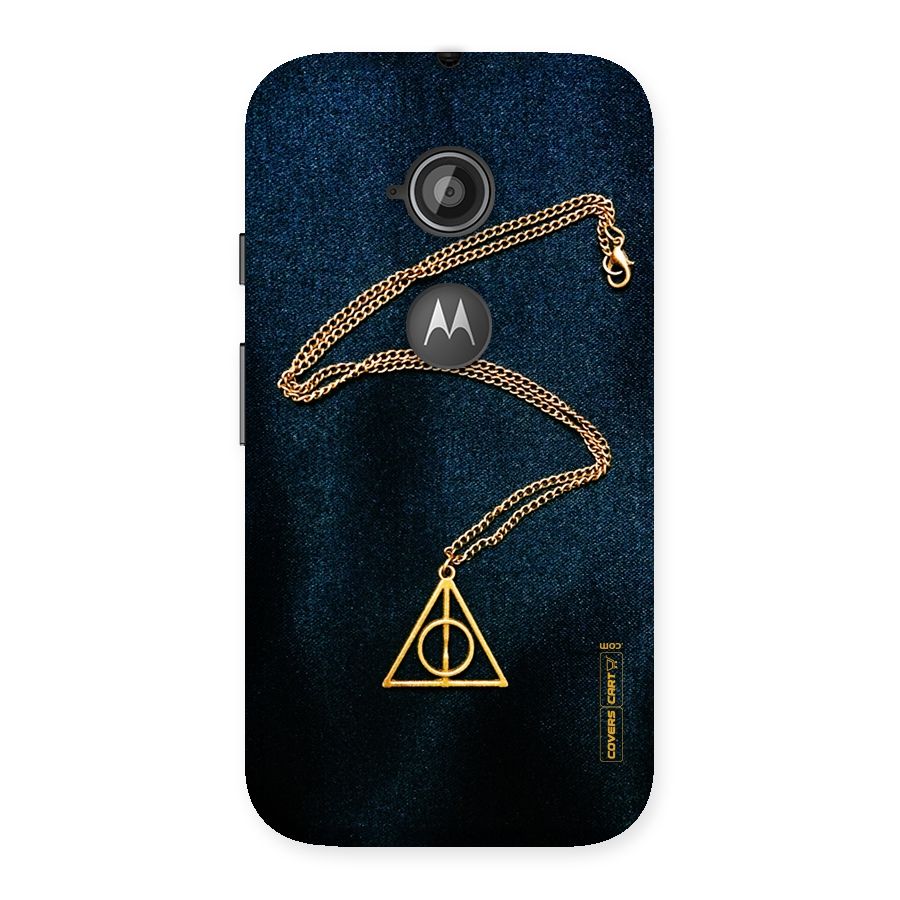 Golden Chain Back Case for Moto E 2nd Gen
