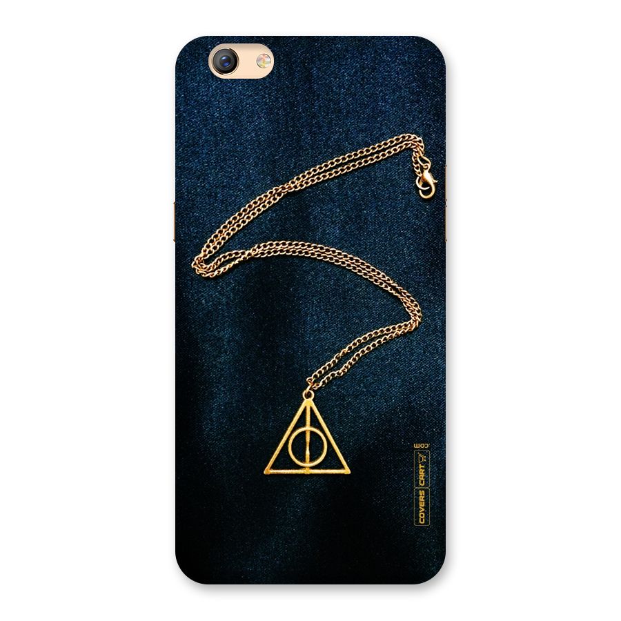 Golden Chain Back Case for Oppo F3 Plus