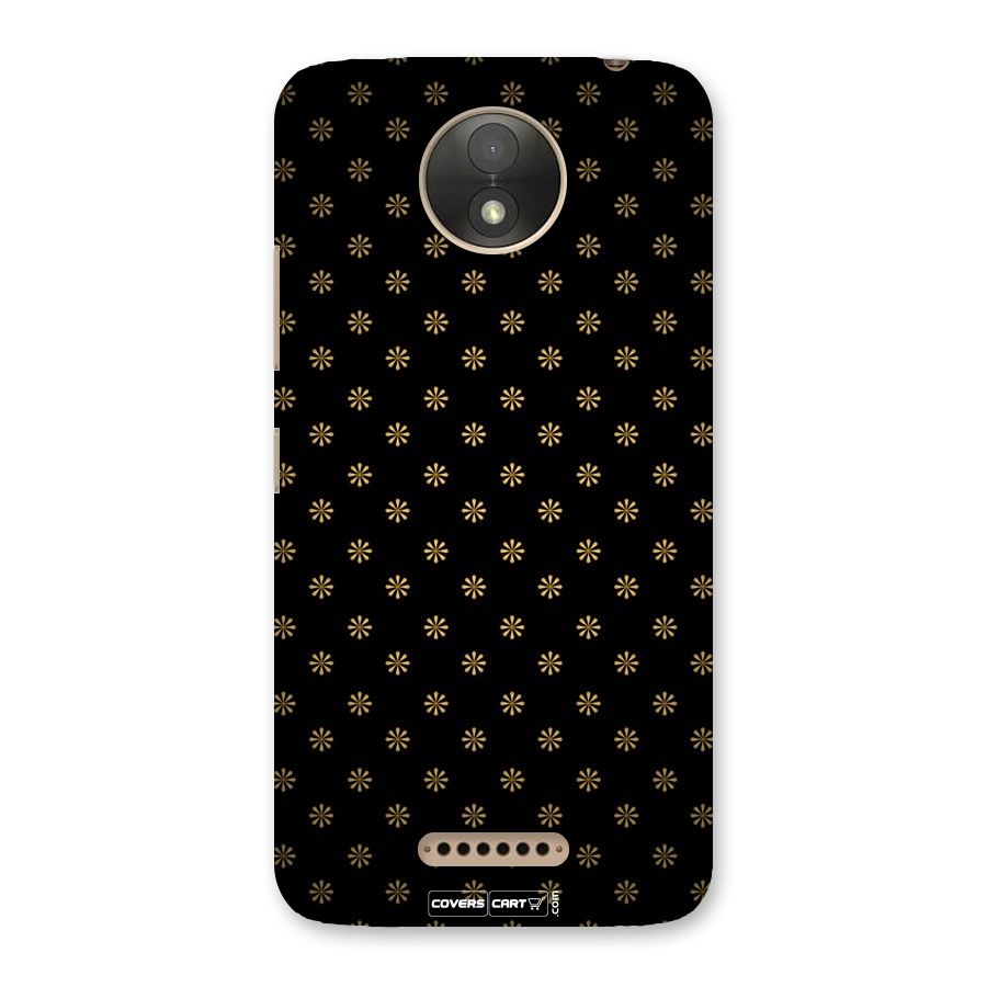 Golden Flowers Back Case for Moto C Plus